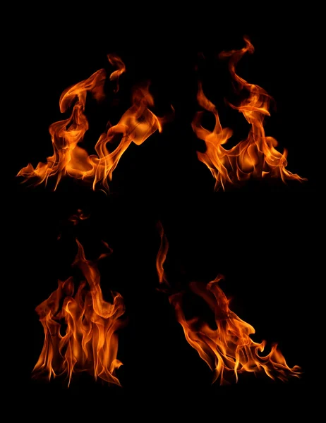 Fire flames samling — Stockfoto