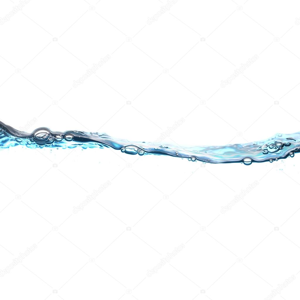 Water wave with air bubbles