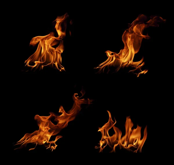 Fire flames collection. — Stock Photo, Image