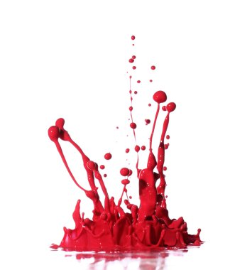 Beyaz arka plan boya sıçraması