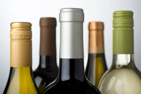 Weinflaschen-Sortiment — Stockfoto