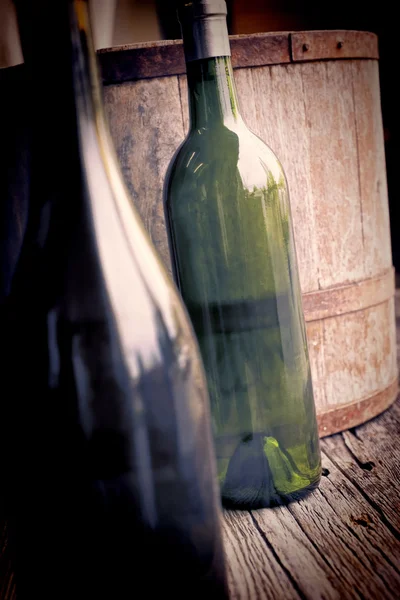 Бутылка вина натюрморт — стоковое фото