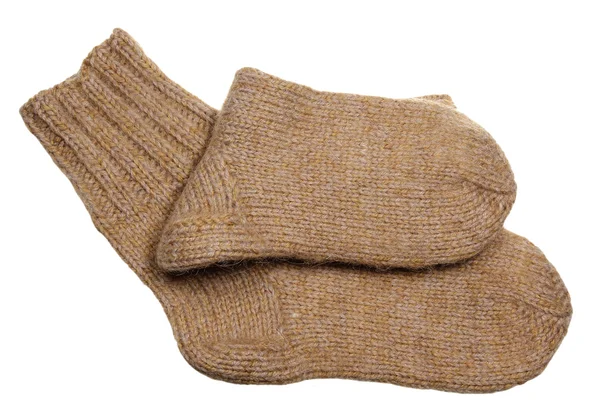 Woolen sock on a white background — Stock Photo, Image