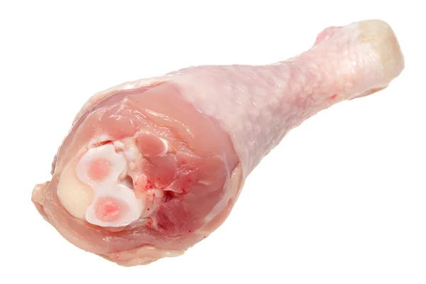 Chicken leg on a white background — Stock Photo, Image