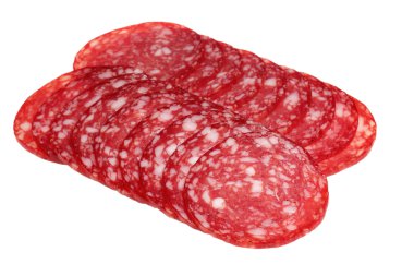 Beyaz arkaplanda sosis
