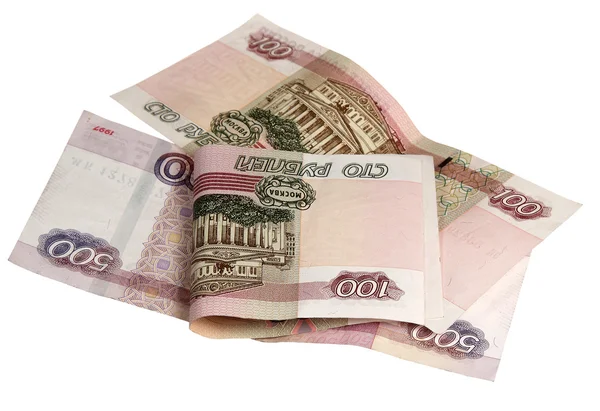 Notes five hundred and hundred rubles — Stock Photo, Image