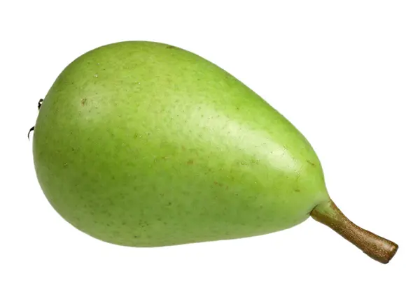 Fruta uma pêra madura em um fundo branco — Fotografia de Stock