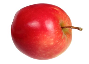 beyaz arkaplanda elma