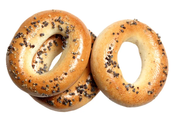 Bagels em um fundo branco — Fotografia de Stock