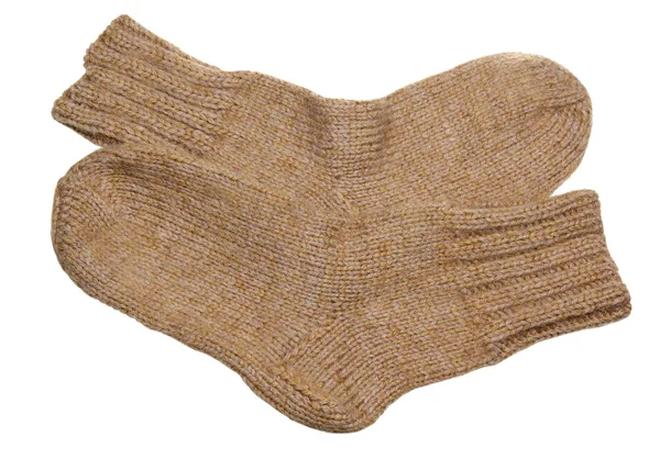 Woolen sock on a white background — Stock Photo, Image