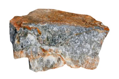 Kuvars katılaşarak üzerinde beyaz bir arka plan ile