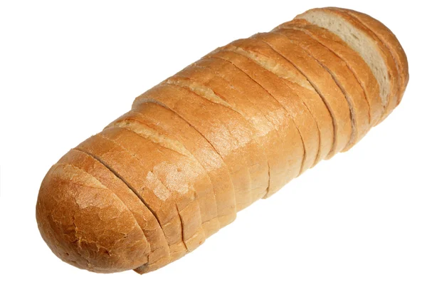 Brot auf weißem Hintergrund — Stockfoto