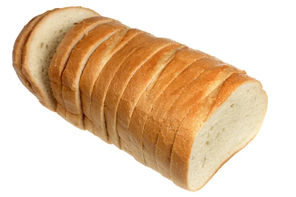 白色背景的面包 — 图库照片