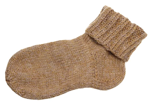 Woolen sock on a white background — Stock Photo, Image