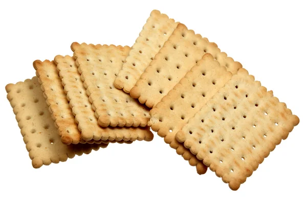 Ship's biscuits on a white background — Stock Photo, Image