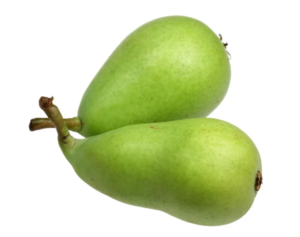 Fruta uma pêra madura em um fundo branco — Fotografia de Stock