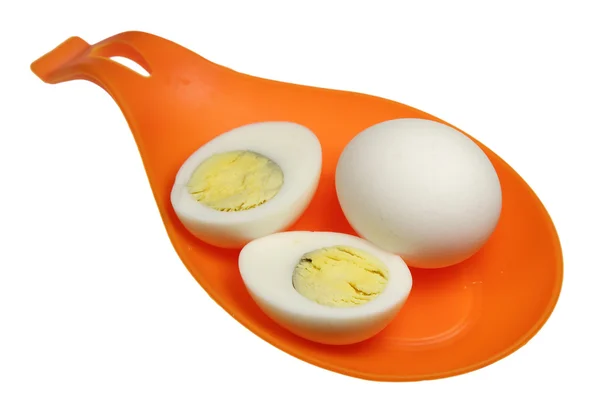 Τα αυγά σε ένα πορτοκαλί υποστήριξη — Φωτογραφία Αρχείου