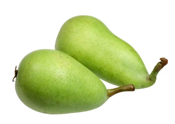 Fruit een peer rijp op een witte achtergrond — Stockfoto