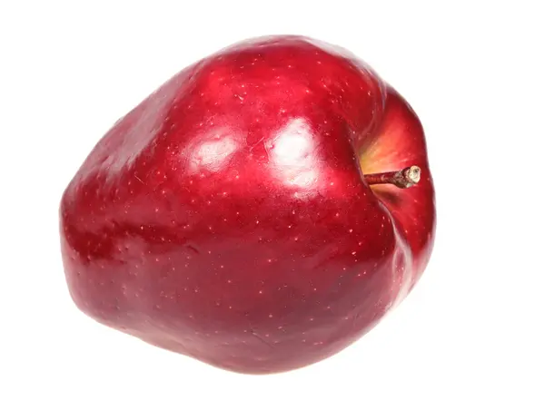 Pomme rouge sur fond blanc — Photo