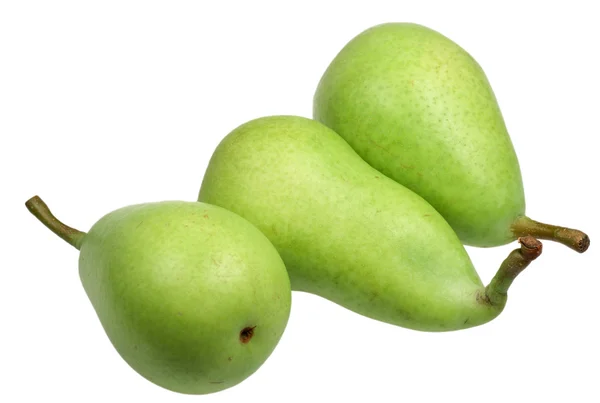 Fruit een peer rijp op een witte achtergrond — Stockfoto