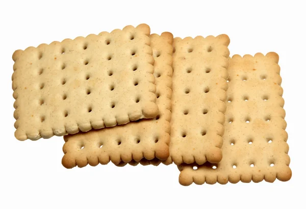 Ship's biscuits on a white background — Stock Photo, Image