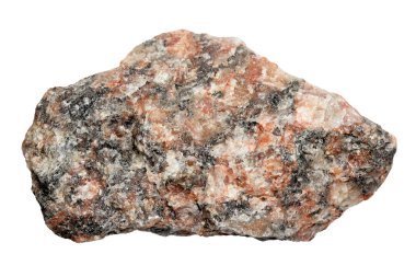 Pink granite on a white background clipart