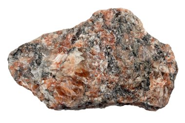 Pink granite on a white background clipart