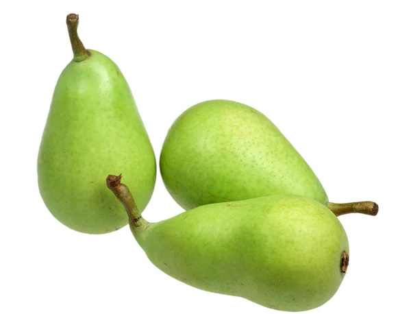 Fruta uma pêra madura em um fundo branco — Fotografia de Stock