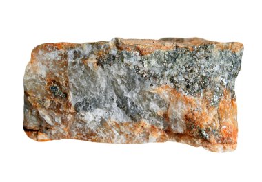 Kuvars katılaşarak üzerinde beyaz bir arka plan ile