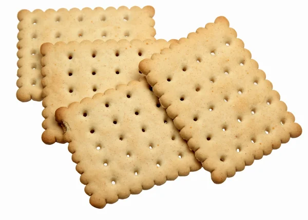 Ship's biscuits on a white background — Stock Photo, Image