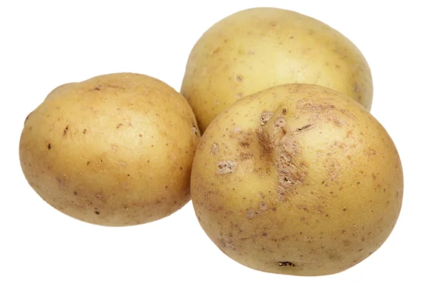 Aardappelen op een witte achtergrond — Stockfoto
