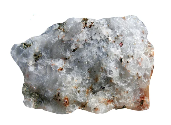 Quartz with sulfides on a white background — Stock Photo, Image