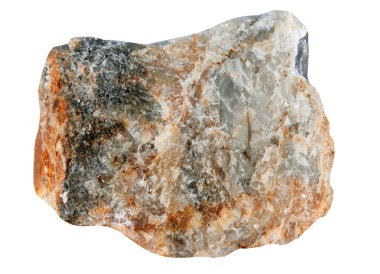 Kuvars katılaşarak üzerinde beyaz bir arka plan ile