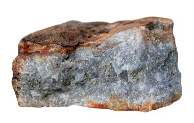 Kuvars katılaşarak üzerinde beyaz bir arka plan ile