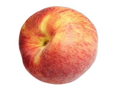 Beyaz arkaplanda şeftali