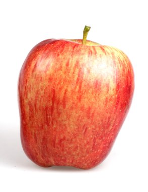 beyaz arkaplanda elma