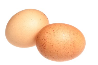 Beyaz arkaplanda yumurtalar