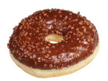 Simit beyaz zemin üzerine çikolata sır ile