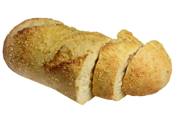 Kukorica baguette, egy fehér háttér — Stock Fotó