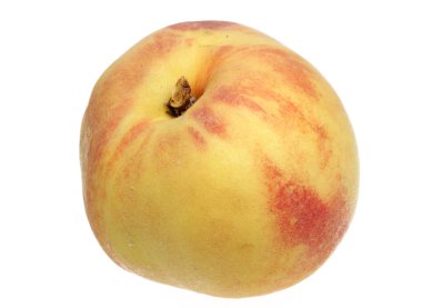 Beyaz arkaplanda şeftali