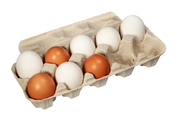 Ovos em uma caixa — Fotografia de Stock