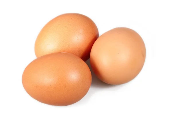 Eggs on a white background — Stock Photo, Image