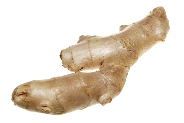 Root ginger on a white background — Stock Photo, Image