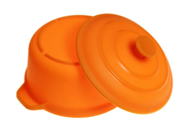 Pan from orange  silicone — Stock Photo, Image