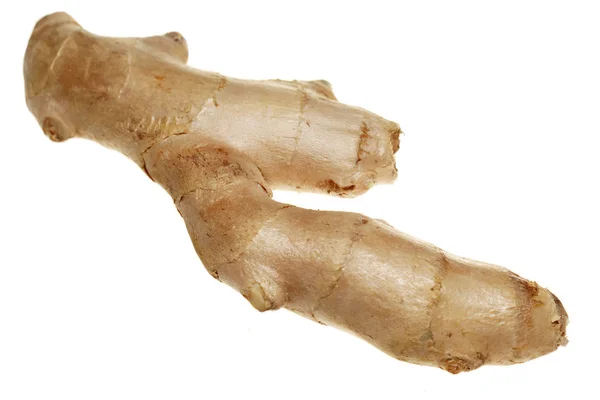 Root ginger on a white background — Stock Photo, Image