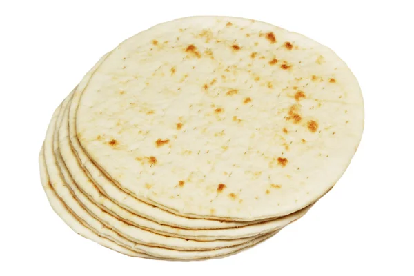 Pannkakor på en vit bakgrund — Stockfoto