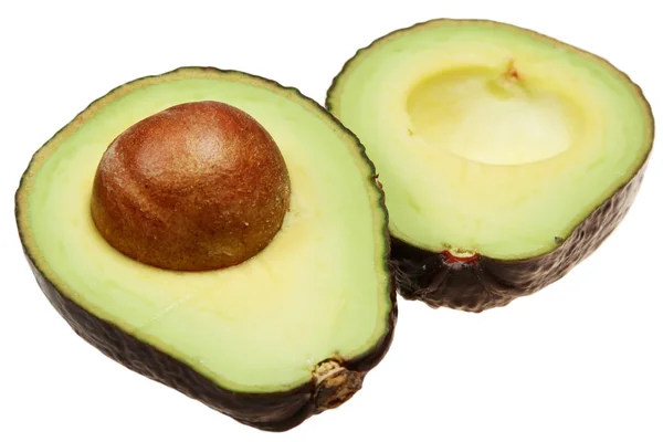 Avocado doormidden gesneden — Stockfoto