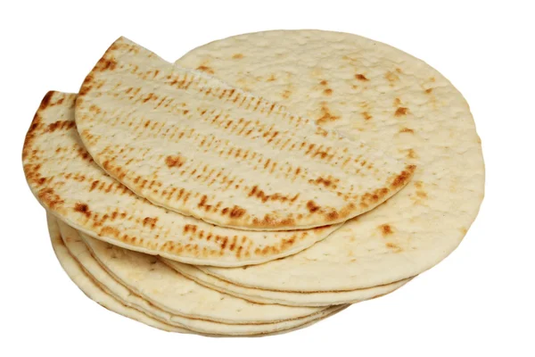 Pannkakor på en vit bakgrund — Stockfoto