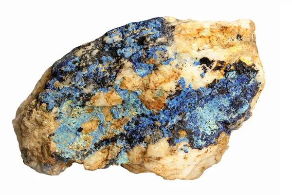 Lazurite minerale su sfondo bianco — Foto Stock