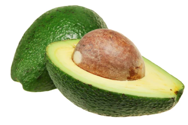 Avocado doormidden gesneden — Stockfoto